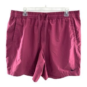 Nike Magenta Pink Elastic Waist Athletic Shorts